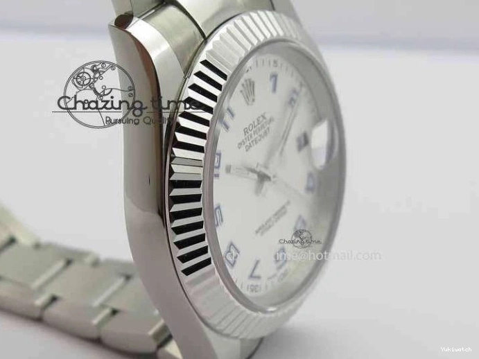 41mm Blue Maker SS Dial SA3136 Bracelet Arabic Silver SS Best On BP 116334 Edition II DateJust 0223